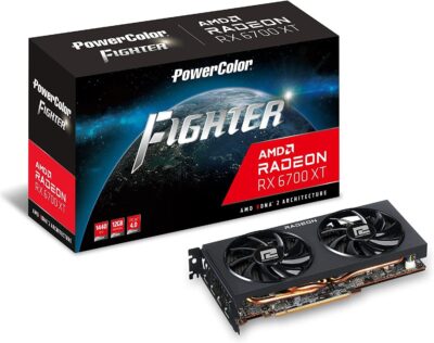 PowerColor Radeon RX 6700 XT Fighter 12GB GDDR6 AXRX 6700XT 12GBD6-3DH Video Graphic Card GPU