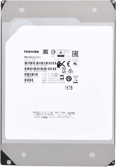 Toshiba 16TB Enterprise HDD SATA 6.0Gb/s 512e 7200 RPM 512MB Cache 3.5" Internal Hard Drive MG08ACA16TE