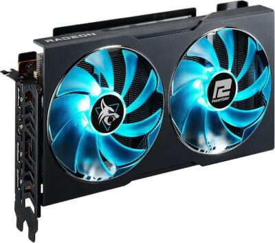 PowerColor Hellhound Radeon RX 6600 8GB GDDR6 PCI Express 4.0 ATX Video Card AXRX 6600 8GBD6-3DHL