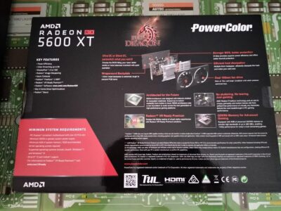 PowerColor Red Dragon Radeon RX 5600 XT 6GB GDDR6 AXRX 5600 XT 6GBD6-3DHR OC AMD GPU Graphic Card