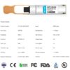 100G QSFP28 SR4 for Cisco QSFP-100G-SR4-S, 100GBASE-SR4 QSFP28 Optical Transceiver Module 850nm 100m DOM MTP/MPO DOM