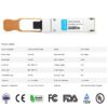 100G QSFP28 SR4 for Cisco QSFP-100G-SR4-S, 100GBASE-SR4 QSFP28 Optical Transceiver Module 850nm 100m DOM MTP/MPO DOM