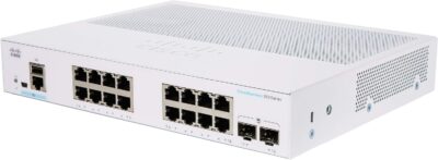 Cisco Business CBS350-16T-E-2G Managed Switch | 16 Port GE | Ext PS | 2x1G SFP