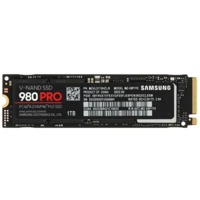 SAMSUNG 980 PRO M.2 2280 1TB PCI-Express Gen 4.0 x4, NVMe 1.3c Samsung V-NAND 3-bit MLC Internal Solid State Drive (SSD) MZ-V8P1T0BW