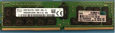 HPE P00924 B21 P06189 001 HP 32GB 2Rx4 PC4 2933Y R CL21 ECC Reg RDIMM Smart Memory