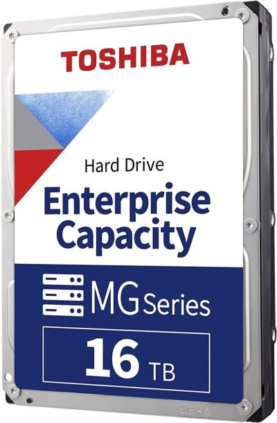 Toshiba 16TB Enterprise HDD SAS 12Gb/s 512e 7200 RPM 512MB Cache 3.5" Internal Hard Drive MG08SCA16TE