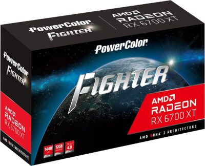 PowerColor Radeon RX 6700 XT Fighter 12GB GDDR6 AXRX 6700XT 12GBD6-3DH Video Graphic Card GPU