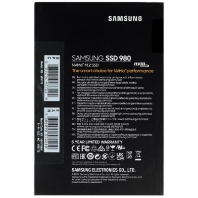 SAMSUNG 980 M.2 2280 1TB PCI-Express 3.0 x4, NVMe 1.4 V-NAND 3-bit MLC Internal Solid State Drive (SSD) MZ-V8V1T0BW