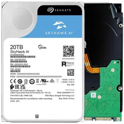 Seagate SkyHawk AI ST20000VE002 20TB 7200 RPM 256MB Cache SATA 6.0Gb/s 3.5" Internal Hard Drive