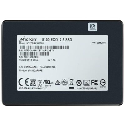 Mircon 5100 MAX 1.92TB 2.5" 7mm SATA 3.0 6Gbs MTFDDAK1T9TCC-1AR1ZABYY