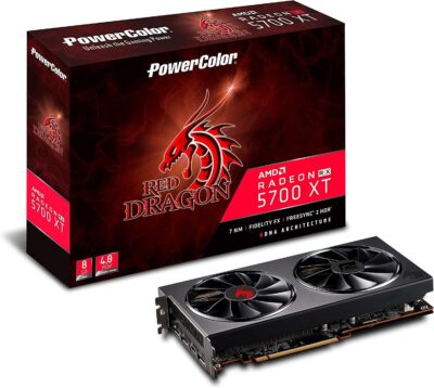 PowerColor RED DRAGON Radeon RX 5700 8GB GDDR6 PCI Express 4.0 CrossFireX Support ATX Video Card AXRX 5700 8GBD6-3DHR/OC