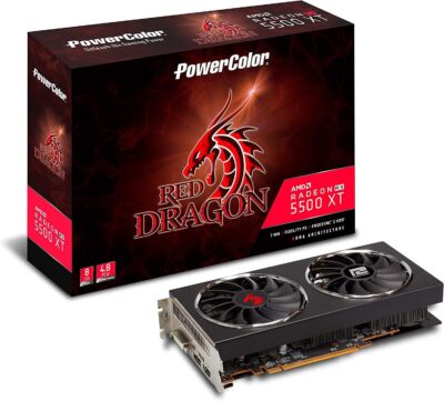 PowerColor Red Dragon Radeon RX 5500 XT AXRX 5500 XT 8GBD6-DHR OC AMD GPU Graphic Card