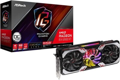 ASRock Radeon RX 6900 XT PHANTOM GAMING D Graphics Card 16GB GDDR6, AMD RDNA2 (RX6900XT PGD 16GO)