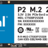 Crucial P2 500GB M.2 2280 NVMe PCIe 3.0 x4 CT500P2SSD8