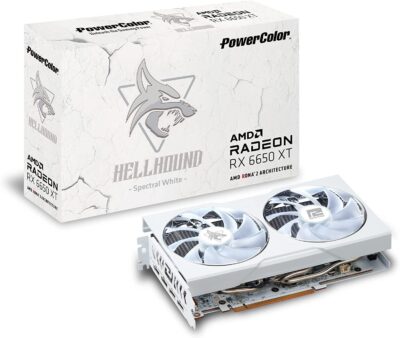 Hellhound Spectral White Radeon RX 6650 XT 8GB GDDR6 AXRX 6650 XT 8GBD6-3DHLV2 OC AMD GPU Graphic Card