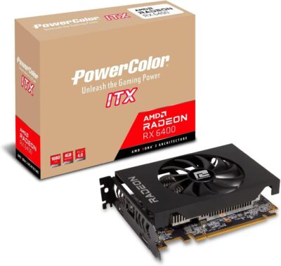 PowerColor Radeon RX 6400 ITX 4GB GDDR6 AXRX 6400 4GBD6-DH AMD GPU Graphic Card