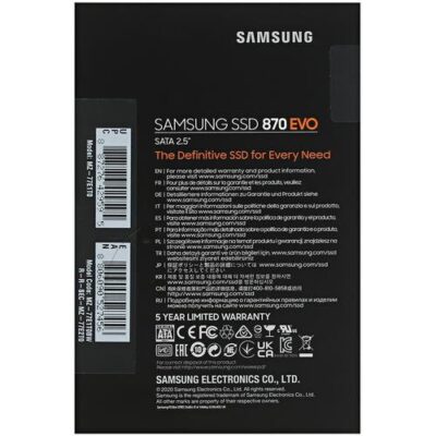 SamSung 870EVO 1TB 2.5" 7mm SATA 3.0 6Gbs MZ-77E1T0BW