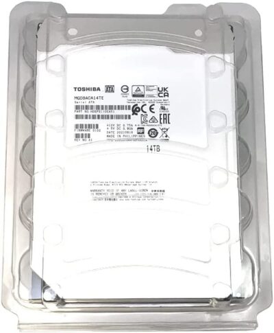 Toshiba 14TB Enterprise HDD SATA 6.0Gb/s 512e 7200 RPM 512MB Cache 3.5" Internal Hard Drive MG08ACA14TE