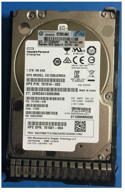 HPE 1.2TB SAS 2.5" 872479-B21 HDD Hard Disk Drive