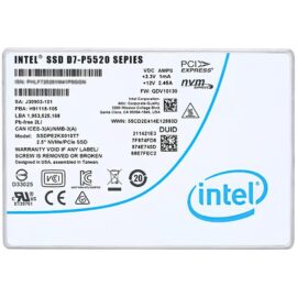 Intel SSD D7-P5520 Series 1.92TB U.2 NVMe PCIe 4.0 x4 SSDPF2KX019T1N1