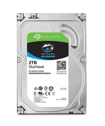 Seagate ST2000VX015 3.5 in. 256 MB & 2TB Skyhawk Surveillance Internal Hard Drive HDD