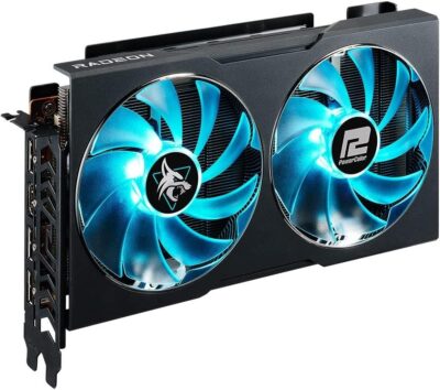 PowerColor Radeon RX 6600 XT HellHound 8GB GDDR6 AXRX 6600XT 8GBD6-3DHL-OC Video Graphic Card GPU