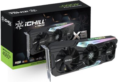 INNO3D GEFORCE RTX 4060 Ti 8GB ICHILL X3 C406T3-08D6X-17113389 Nvidia Geforce GPU Graphics Card