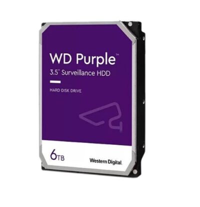 WD Purple 6TB Surveillance Hard Disk Drive - 5400 RPM Class SATA 6Gb/s 256MB Cache 3.5 Inch WD63PURZ