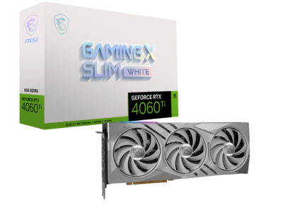 MSI 4060Ti Gaming GeForce RTX 4060 Ti 16GB GDDR6 PCI Express 4.0 x8 ATX Video Card RTX 4060 Ti GAMING X SLIM WHITE 16G