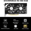 SHOWKINGS AMD Radeon RX 580 8GB Graphics Card, 256Bit 2048SP GDDR5 Video Card for Pc Gaming