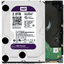 WD Purple 2TB Surveillance Hard Disk Drive - 5400 RPM Class SATA 6Gb/s 64MB Cache 3.5 Inch WD20PURX