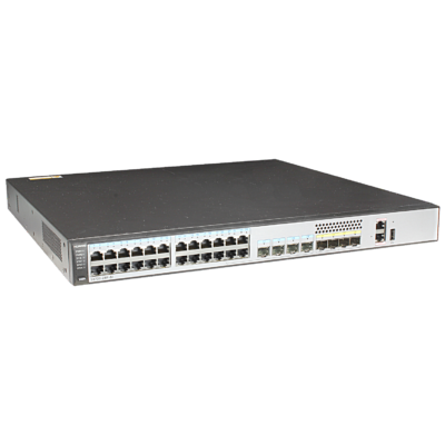 Huawei S5720-28P-SI-AC(24 Ethernet 10/100/1000 ports,4 of which are dual-purpose 10/100/1000 or SFP,4 Gig SFP)