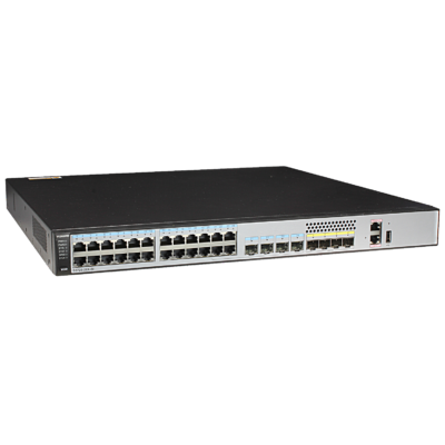 Huawei S5720-28X-SI-DC(24 Ethernet 10/100/1000 ports,4 of which are dual-purpose 10/100/1000 or SFP,4 10 Gig SFP+)