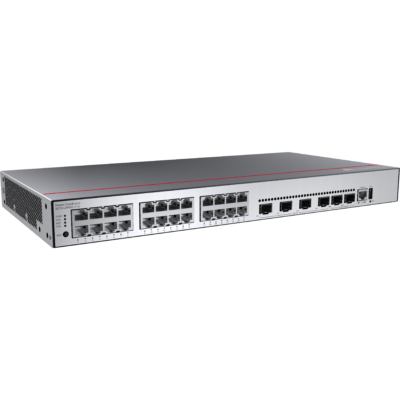 Huawei S5735-L24P4XE-A-V2 (24*10/100/1000BASE-T ports, 4*10GE SFP+ ports, 2*12GE stack ports, PoE+, AC power)