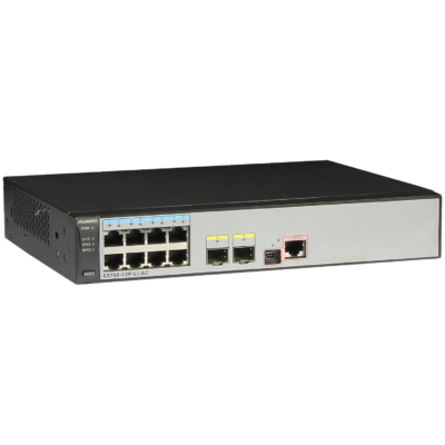 Huawei S5700-10P-LI-AC(supports 8 10/100/1000BASE-T ports, 2 GE SFP ports, fixed DC power)