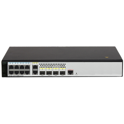 Huawei S5720-12TP-PWR-LI-AC(8 Ethernet 10/100/1000 PoE+ ports,2 Gig SFP and 2 dual-purpose 10/100/1000 or SFP,124W PoE)