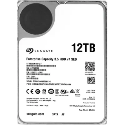 Seagate Enterprise Capacity v7 ST12000NM0127 3.5" SATA 6Gb/s 7200rpm Internal Hard Drive 256MB Cache