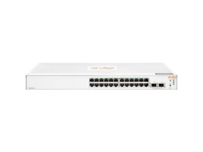 Aruba Instant On 1830 24-Port Gb Smart Switch - 24x 1G |2X SFP | Fanless | US Cord (JL812A#ABA)