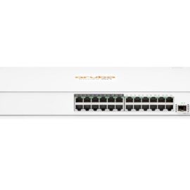 Aruba Instant On 1830 24-Port Gb | 12-Port Class 4 PoE Smart Switch (195W) - 24x 1G | 2X SFP | US Cord (JL813A#ABA)