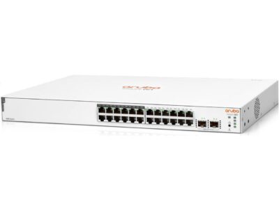 Aruba Instant On 1830 24-Port Gb | 12-Port Class 4 PoE Smart Switch (195W) - 24x 1G | 2X SFP | US Cord (JL813A#ABA)