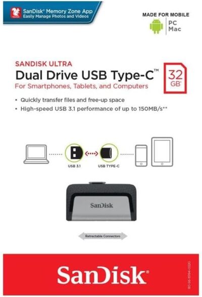Sandisk SDDDC2-032G-A46 SanDisk Ultra 32GB Dual Drive USB