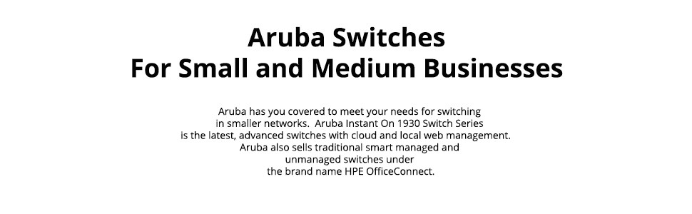 Aruba Portfolio of Switches