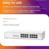 Aruba Instant On 1430 16-Port Gb Unmanaged Layer 2 Ethernet Switch | 16x 1G | Fan-Less | US Cord (R8R47AABA)