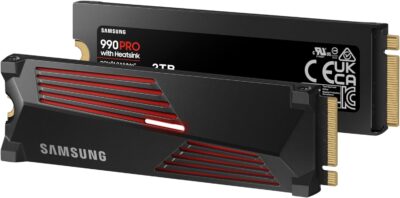 Samsung 990 PRO 2TB PCIe 4.0 (up to 7450 MB/s) NVMe M.2 (2280) Internal Solid State Drive (SSD) (MZ-V9P2T0BW)