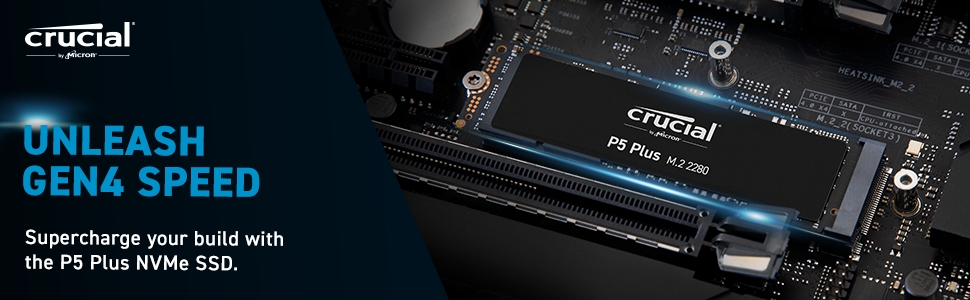 Supercharge your build with the P5 Plus NVMe SSD.