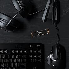 Crucial P5 Plus SSD - gaming mouse, headset and keyboard