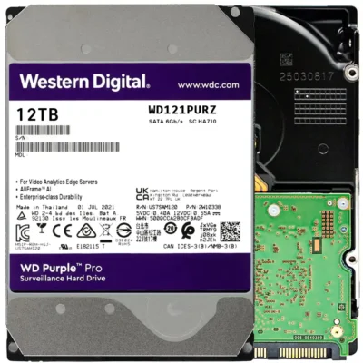 WD Purple WD121PURZ 12TB 7200 RPM 256MB Cache SATA 6.0Gb/s 3.5" Internal Hard Drive Bare Drive