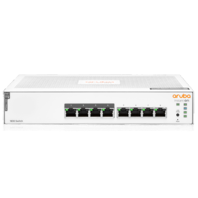 Aruba Instant On 1830 8-Port Gb | 4-Port Class 4 PoE Smart Switch (65W) - 8X 1G |Fanless | US Cord (JL811A#ABA)