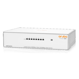 Aruba Instant On 1430 8-Port Gb Unmanaged Layer 2 Ethernet Switch | 8X 1G | Fan-Less | US Cord (R8R45A#ABA)