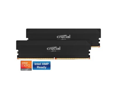 Crucial Pro Overclocking 32GB (2 x 16GB) DDR5 6000 (PC5 48000) Desktop Memory Model CP2K16G60C36U5B